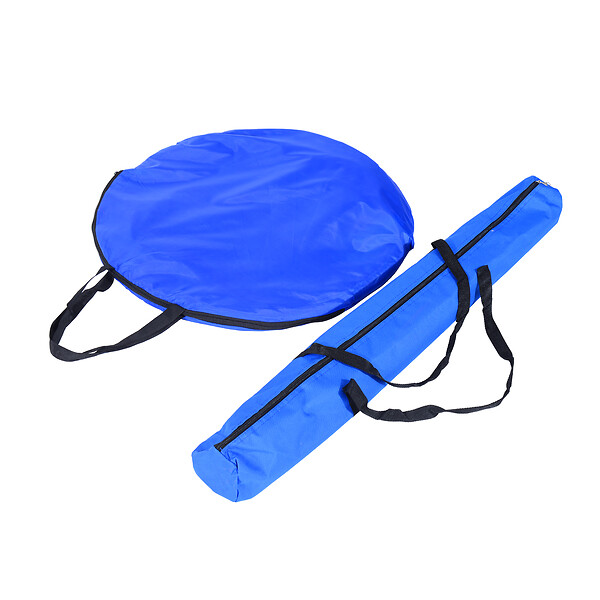 PAWHUT - Agility sport pour chiens équipement complet obstacles, tunnel, slalom, zone repos + 2 sacs de transport bleu jaune - large