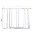 PAWHUT - Barrière de sécurité longueur réglable dim. 76-107l x 76H cm sans perçage métal plastique blanc - vignette