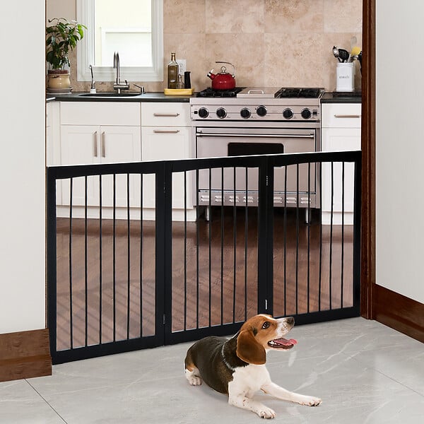 PAWHUT - Barrière modulable pliable barrière de sécurité 160L x 76H cm MDF - large