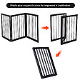 PAWHUT - Barrière modulable pliable barrière de sécurité 160L x 76H cm MDF - vignette