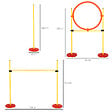PAWHUT - Agility sport pour chiens équipement complet haies, slalom + sac de transport jaune - vignette