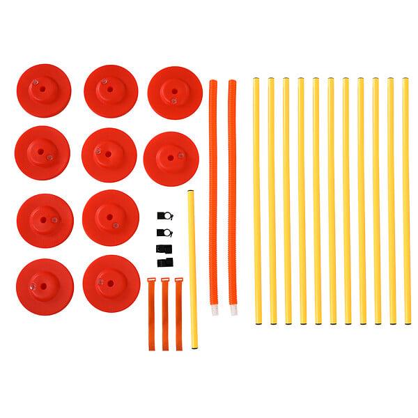 PAWHUT - Agility sport pour chiens équipement complet haies, slalom + sac de transport jaune - large