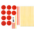 PAWHUT - Agility sport pour chiens équipement complet haies, slalom + sac de transport jaune - vignette