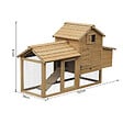 PAWHUT - Poulailler cottage cage à poules sur pied dim. 151L x 54l x 87H cm multi-équipement bois pin - vignette