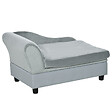 PAWHUT - Canapé Chien Chat sur Pied avec Coffre de Rangement Style Moderne Coussin d'assise Amovible Grand Confort 76 x 45 x 41,5 cm Bleu - vignette