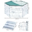 PAWHUT - PawHut Parc enclos modulable Acier 6 Panneaux et 1 Porte pour Chiens Ø 120 x 60 cm Gris Métal vert - vignette
