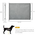 PAWHUT - Barrière de sécurité barrière animaux rétractable automatique 1,15L x 0,83H m teslin métal gris - vignette