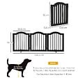 PAWHUT - Barrière de sécurité barrière modulable pliable pour animaux de compagnie - piètement support - dim. 154,5L x 61H cm - MDF bois noir - vignette