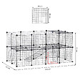 PAWHUT - Cage parc enclos pour animaux domestiques L 146 x l 73 x H 73 cm modulable 2 niveaux 36 panneaux bords arrondis fil métallique noir - vignette