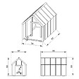 TIMBELA - LP SmartSide Niche pour chien - Niche en bois pour chiens de taille moyenne, usage extérieur,  57 x 95 x H68 cm, Taille M - TIMBELA M971-1 - vignette