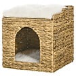 PAWHUT - Panier chat lit chat cosy grand confort dim. Ø 37 x 41H cm coussins doux inclus jacinthe d'eau - vignette
