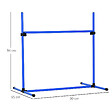 PAWHUT - Agility sport pour chiens set de 4 obstacles professionnels avec système de maintien au sol sac transport fourni bleu noir - vignette
