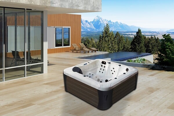 WATERCLIP - Spa Rigide 5 Places - 216 X 216 X 90 Cm Houston - large