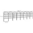 OUTSUNNY - Lot de 8 clôtures de jardin décoratives avec ornements métal noir - vignette