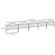 OUTSUNNY - Lot de 5 clôtures de jardin décoratives avec ornements métal noir - vignette