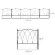 OUTSUNNY - Lot de 5 clôtures de jardin décoratives en métal avec ornements - dim. totales 305L x 62H cm - noir - vignette
