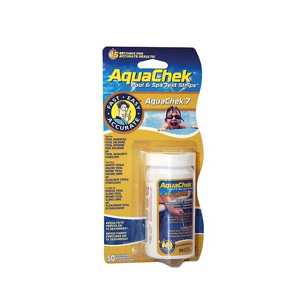 AQUACHEK - AquaChek 7 Fonctions 50 Bandes de Catégorie Analyse de l'eau - large