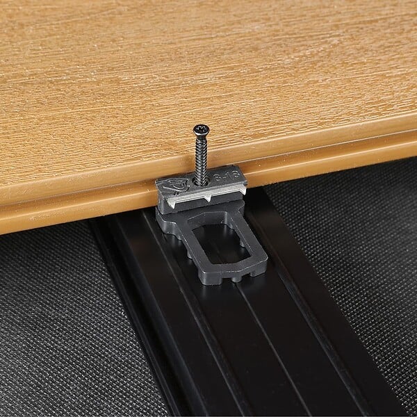 DECKLINEA - Clips de Fixation COBRA HYBRID 8-18 - 90 clips + Vis - Adapté Lambourdes Bois & Aluminium - Stable, Facile à Poser & Resistant - large