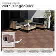 TECTAKE - Lot de dalles de terrasse TEGULAS en WPC aspect bois marron - vignette