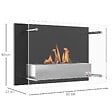 HOMCOM - Cheminée bioéthanol murale design contemporain bruleur 0,9 L - couverture 20-25 m² - dim. 60L x 22l x 40H cm - vignette