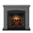 CENTRALE BRICO - Cheminée électrique connectée 1400W - HELMI Powerflame 2 - effets flammes 3D et crépitement - Gris - vignette