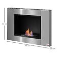 HOMCOM - Cheminée bioéthanol murale design Bauhaus 1 brûleur 0,9 L couverture 20-25 m² acier inox brossé - vignette