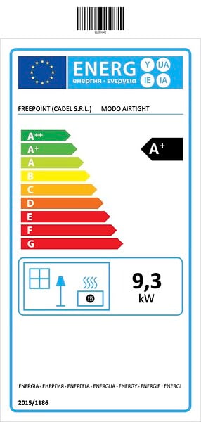 FREEPOINT - Poêle à granulés étanche Modo 9 Noir - 9 kW - large