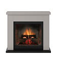CENTRALE BRICO - Cheminée électrique connectée 1400W - FRODE Powerflame 2 - effets flammes 3D, et crépitement - Beige - vignette