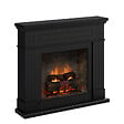 CENTRALE BRICO - Cheminée électrique connectée 1400W - LARSEN Powerflame 2 - effets flammes 3D et crépitement - Noir - vignette