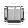 HOMCOM - Pare-feu large pour cheminée ou poêle - pare-étincelles serviteur de cheminée 2 en 1 avec accessoires - 3 volets pliables et porte - acier métal noir - vignette