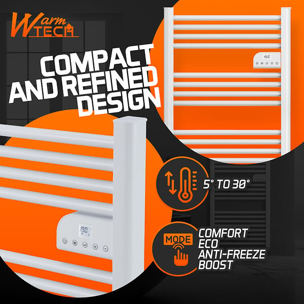 WARM TECH - Radiateur sèche serviettes sans fluide 500W - large