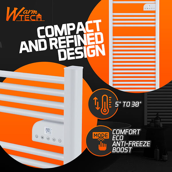 WARM TECH - Radiateur sèche serviettes sans fluide 750W - large