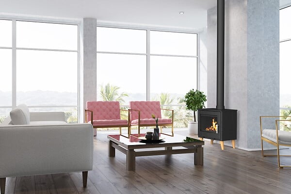 SUPRA - Poêle à bois STINA 7,3KW en fonte - étanche - eco design - large