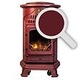 UNIVERSAL - Poêle à gaz Fonte véritable 3.4KW Rouge Chauffage d'appoint au gaz Effet feu de bois Provence UNIVERSAL - vignette