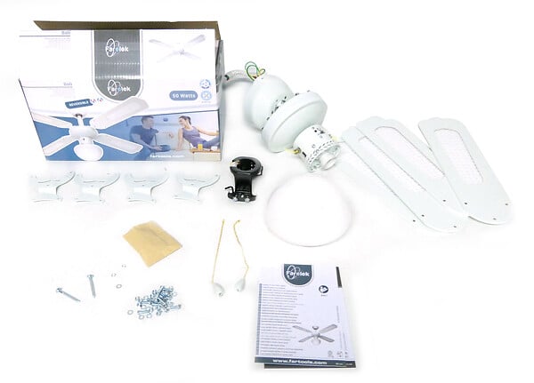 FARELEK - Ventilateur de plafond Ø 107 cm Blanc - large