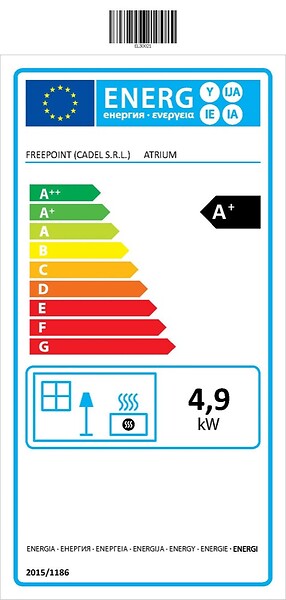 FREEPOINT - Poêle à granulés étanche Atrium 5 Blanc - 5 kW - large