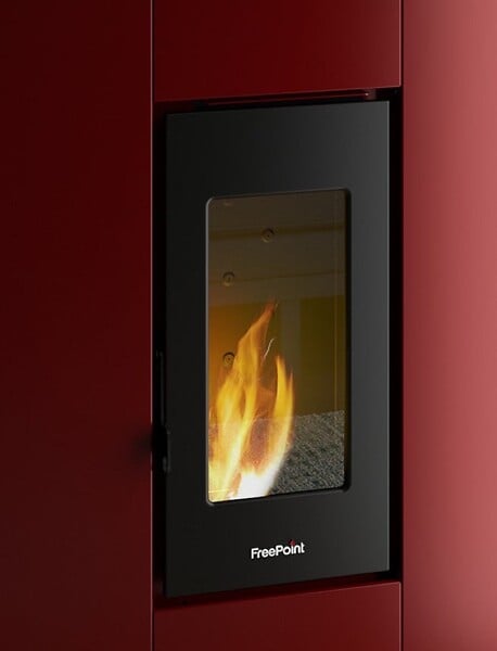 FREEPOINT - Poêle à granulés étanche Atrium 5 Bordeaux - 5 kW - large