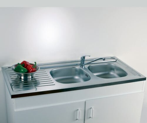 FRANKE - Évier inox 1 bac, 1 égouttoir à poser - Dimensions : 100 x 60 MAN711-1000 - large