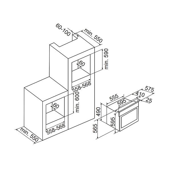 GLEM - Four Intégrable 59l 60cm Catalyse Inox - GFMC330IX - large