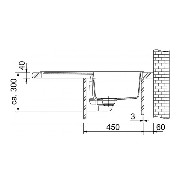 FRANKE - Franke Orion Evier à encastrer en tectonite, 780mmx500mm, Blanc Polaire (OID 611-78) - large