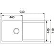 FRANKE - Franke Orion - OID 611 évier de cuisine à encastrer Tectonite® Blanc Artic - vignette