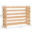 HOMCOM - Homcom Étagère À Bouteilles Casier À Vin Range Bouteilles Horizontal 6 Niveaux 72 Bouteilles Max. Dim. 114l X 28l X 80h Cm Bois De Pin Massif - vignette