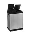 5 FIVE SIMPLY SMART - Poubelle de Tri sélectif en Inox 2 bacs de 30 Litres ouverture à pédale - vignette