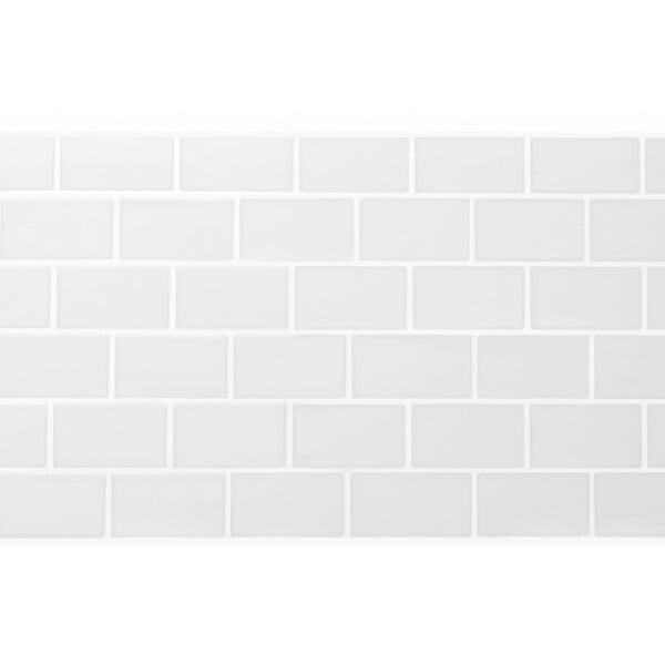 ID MARKET - Crédence adhésive murale effet carrelage métro blanc 10 pcs 30x30 cm - large