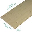 FORESTEA - Plan de travail sapin massif 2000 x 800 x 28 mm - FSC MIXTE 70% - vignette