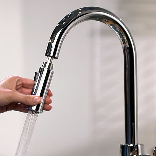 HANSGROHE - Mitigeur Évier Focus 240 Hansgrohe - Avec Douchette Extractible - 2 Jets - Chromé - large