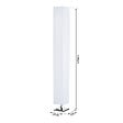 HOMCOM - Lampe lampadaire colonne sur pied moderne lumière tamisée 40 W 14L x 14l x 120H cm inox blanc - vignette