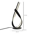 HOMCOM - Lampe à poser design contemporain - lampe de table design spirale - dim. 21L x 15l x 43H cm - alu. noir LED blanc chaud - vignette