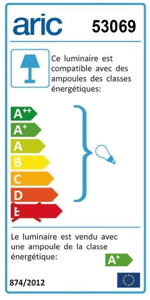 ARIC - Réglette Bagno 91117, Led 1 X 6 W, S19 Blanc Froid - large