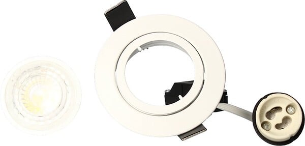 ARLUX - Kit 3 Spots Encastrable Saphyr Orient. Gu10 5w/4000k/380lm/ø83/blanc - large